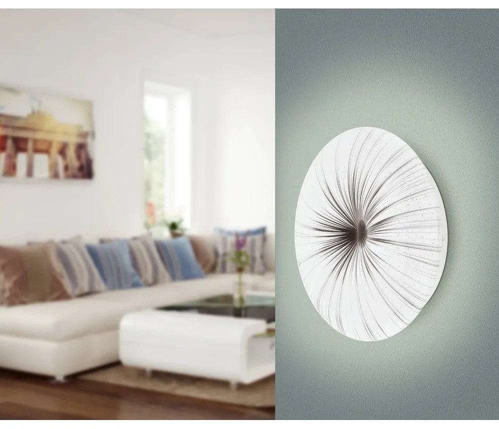 Plafonieră albă/argintie LED NIEVES – EGLO