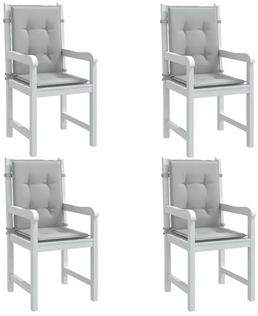 vidaXL Perne scaun cu spătar scund 4 buc. melanj gri 100x50x4cm textil