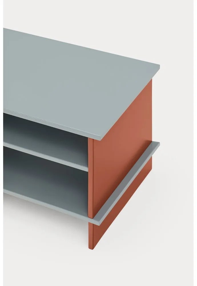 Noptieră cărămizie/gri cu rafturi Inari – Teulat