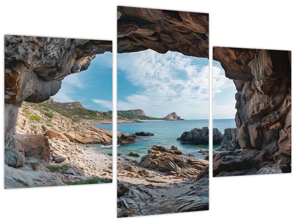 Tablou - Peșteră lângă mare (90x60 cm)