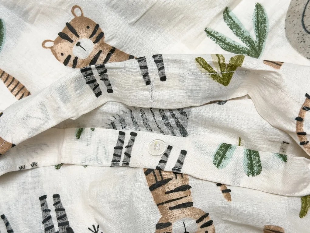 Lenjerie de pat pentru patut Renforce JUNGARI crem Dimensiune lenjerie de pat: 45 x 65 cm | 90 x 140 cm