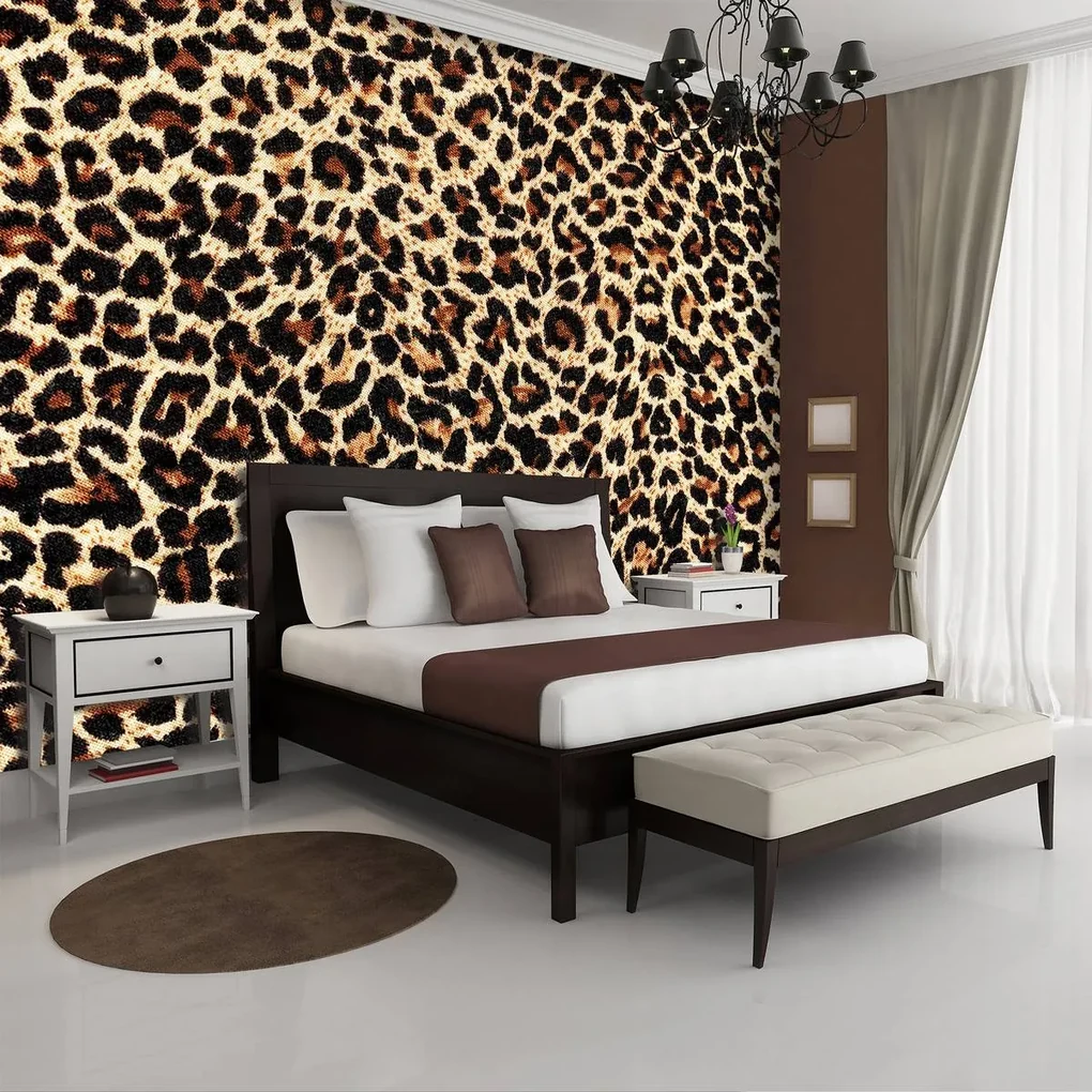 Fototapet - Fibre de păr de leopard (152,5x104 cm), în 8 de alte dimensiuni noi