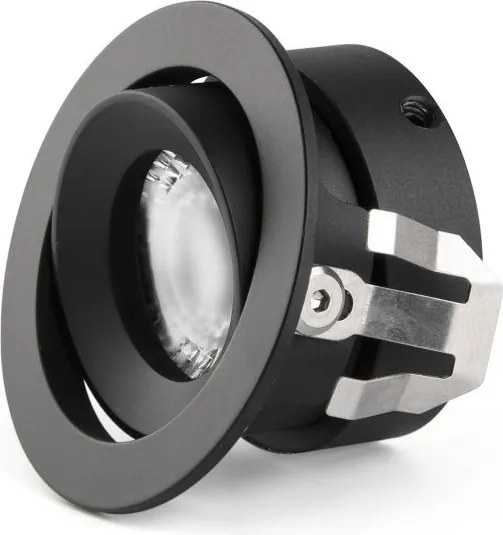 Spot LED incastrat directionabil IP44 KIVI negru 5W 2700K