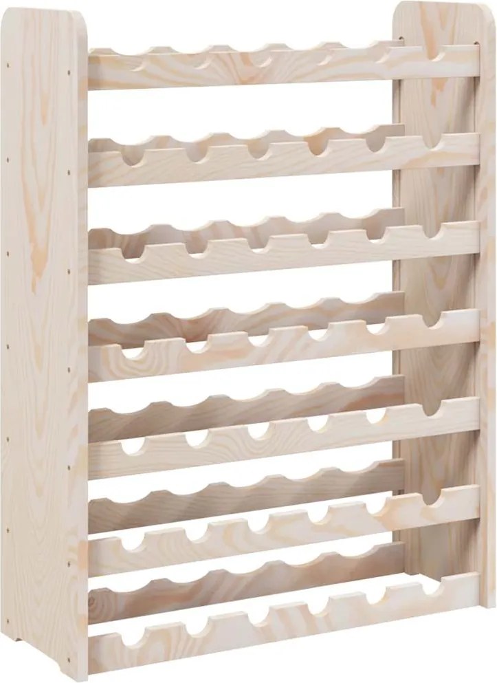 vidaXL Suport de vinuri, 67,5x25x87 cm, lemn masiv de pin