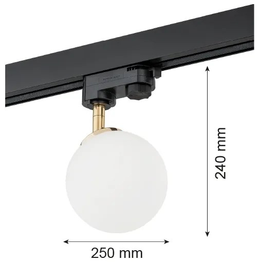 Spot pentru sistem de șină Argon 4307 BANG 1xG9/6W/230V alamă