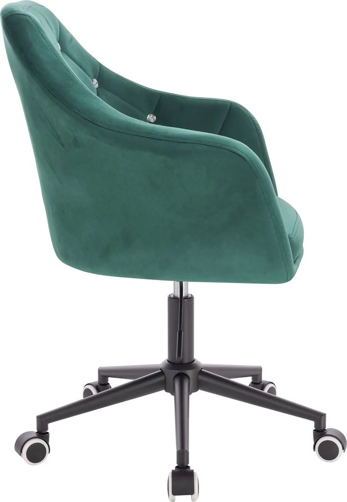 HR830CK Scaun Verde Catifea cu Bază Neagră