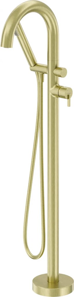 Baterie pentru cada freestanding, auriu periat, cu set de dus, Deante Silia Auriu