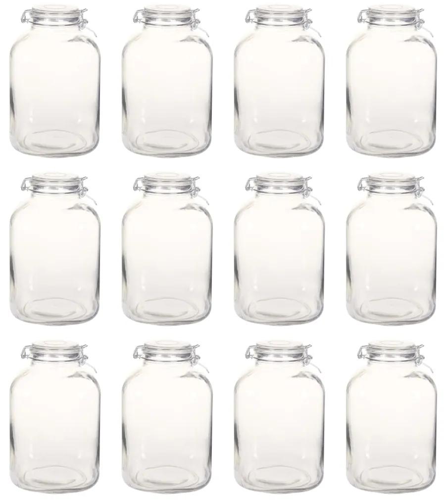 Borcane din sticla cu inchidere ermetica, 12 buc., 5 L 12, 5 l