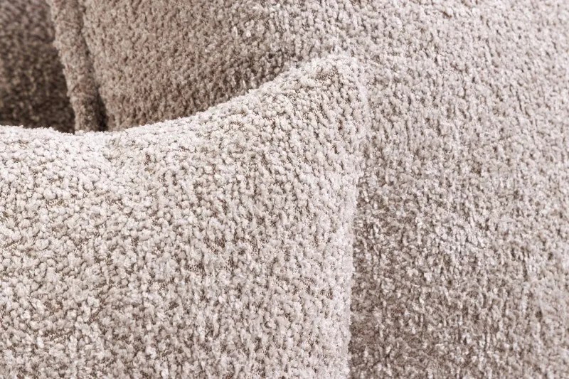 Canapea confortabila cu sezlong dreapta Heaven 255cm, boucle sampanie bej