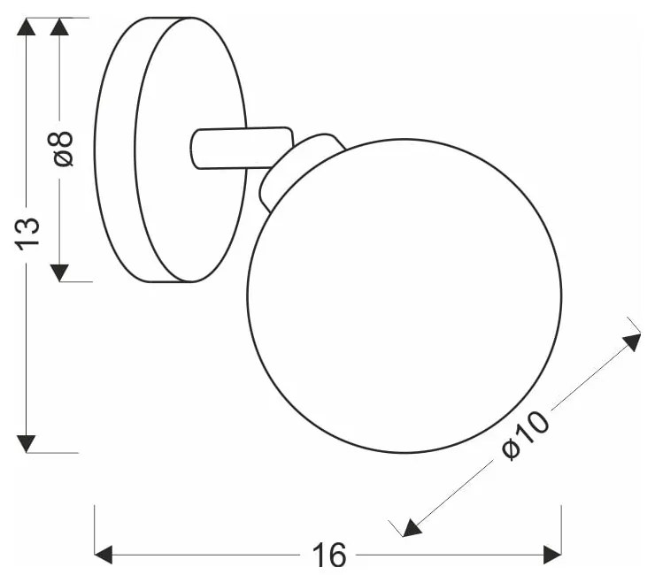 Aplică de perete în culoarea bronz ø 10 cm Rodia – Candellux Lighting