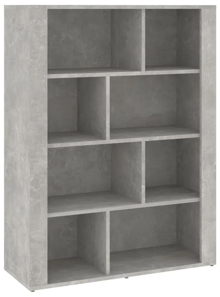 819496 vidaXL Servantă, gri beton, 80x30x106 cm, lemn compozit