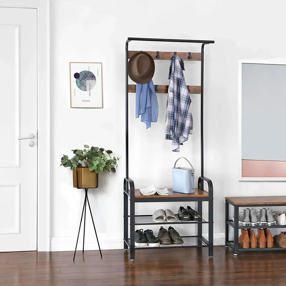 Cuier cu pantofar, Industrial Design 72 x 33,7 x 183 cm (L x l x l)