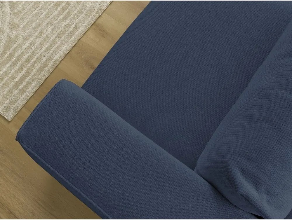 Canapea albastră extensibilă/cu spațiu de depozitare 265 cm Ezechiel – Bobochic Paris