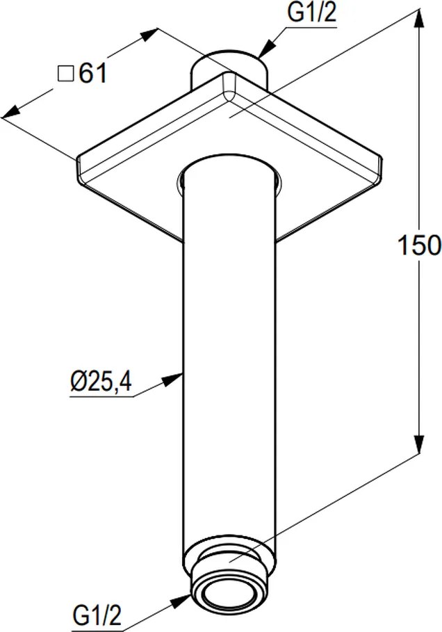 Brat dus vertical Kludi A-QA alb mat crom lucios Alb mat