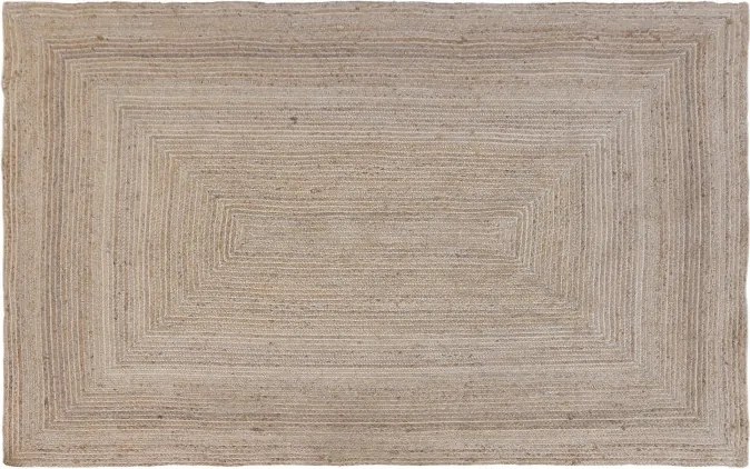 Covor din lână și iută împletit manual, maro natural, 200 x 290 cm, 2200 GSM, „Wool Jute Carpet Natural"