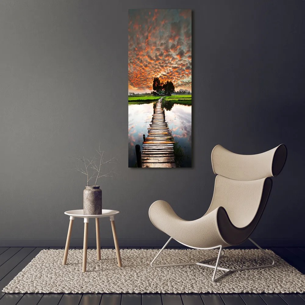 Tablou pe pânză canvas Pod de lemn