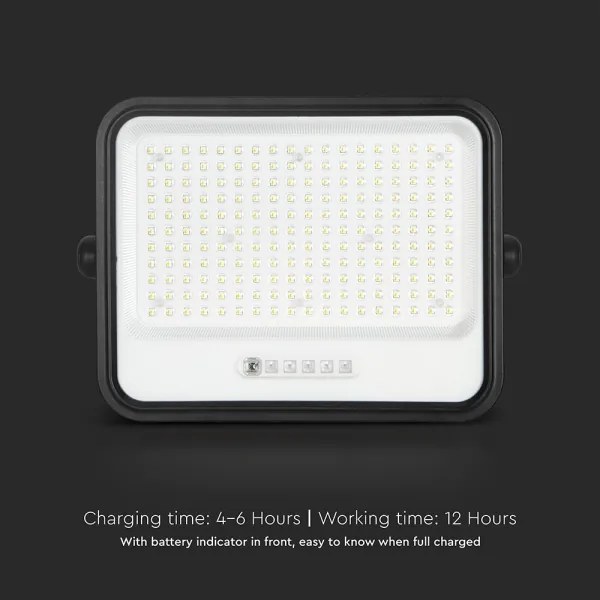 Proiector solar LED dimabil/400W/3,2V IP65 20000 mAh negru + telecomandă