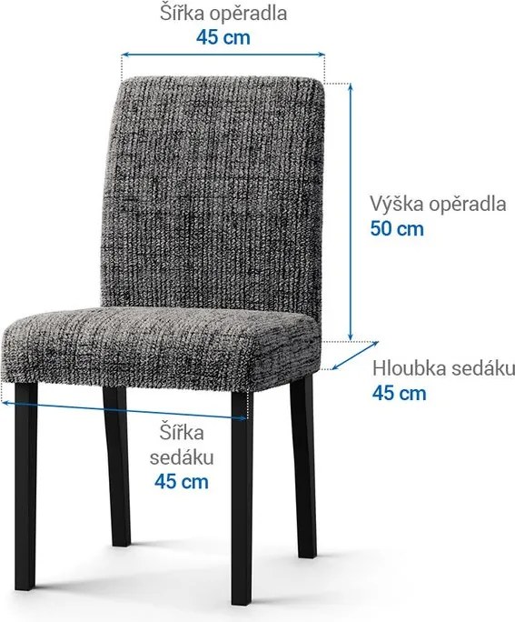 Gaico Huse bielastice VITTORIA gri scaun cu spatar 2 buc (45 x 45 x 50 cm)