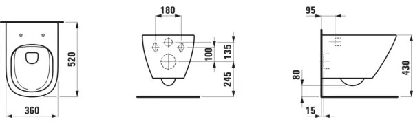 LAUFEN LUA H8200800000001 - WC suspendat din ceramică/alb