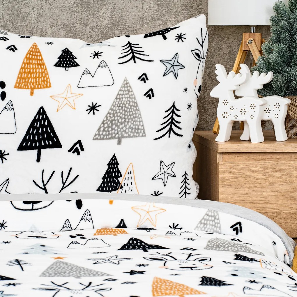 Lenjerie de pat din microflanel 4Home Nordic forest , 140 x 220 cm, 70 x 90 cm, 140 x 220 cm, 70 x 90 cm
