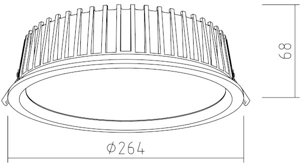 Corp de iluminat LED încastrat RONDO LED/18W/230V 4000K d. 26 cm lemn masiv frasin APLED