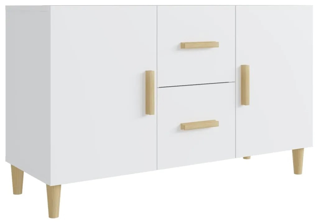 812510 vidaXL Servantă, alb, 100x36x60 cm, lemn compozit