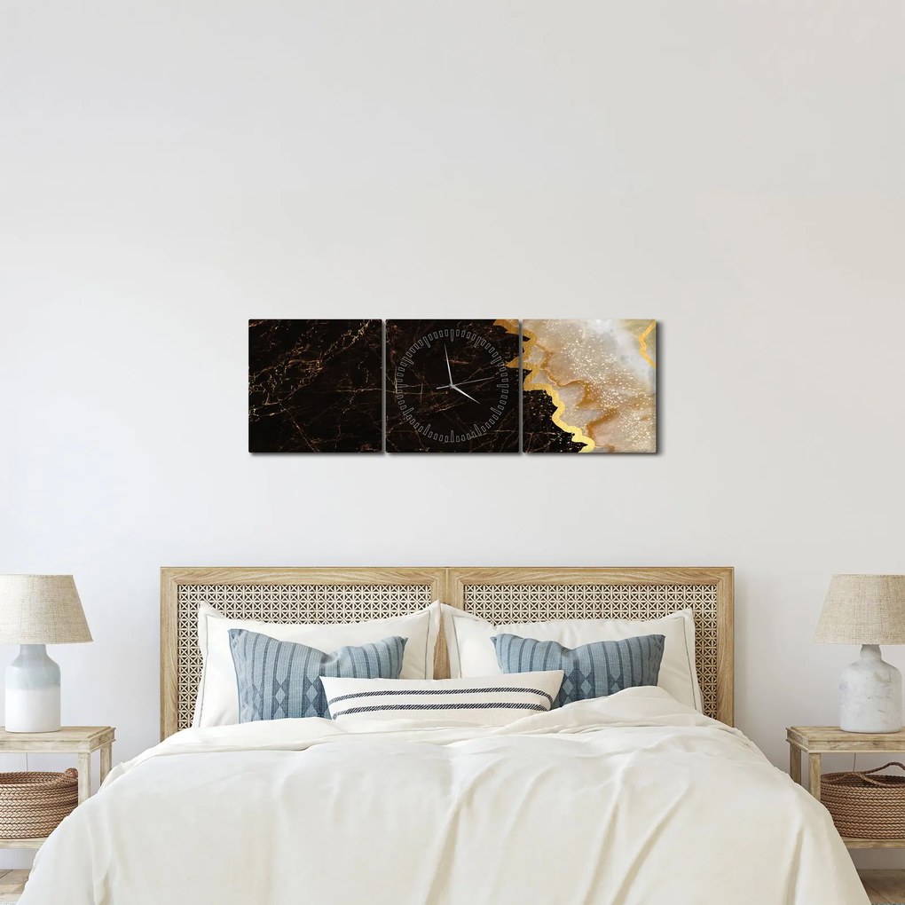 Tablou - Marmură (cu ceas) (90x30 cm)