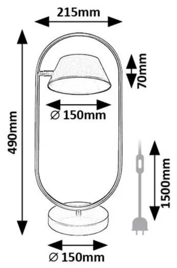 Lampa de masa moderna cu iluminat LED Odiss