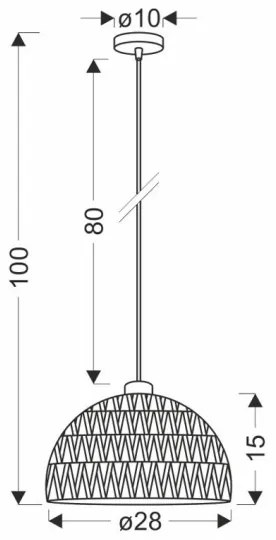 Lampă suspendată pe cablu BALLI 1xE27/40W/230V bej