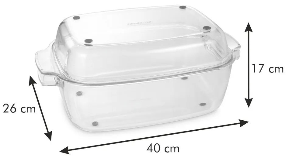 Tavă de copt din sticlă 26x40 cm GrandChef – Tescoma