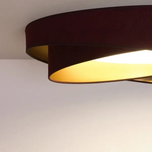 BRILAGI - Lampă LED dimabilă VELVET TWIST LED/36W/230V CCT Ø 65 cm WT vișiniu/auriu + telecomandă