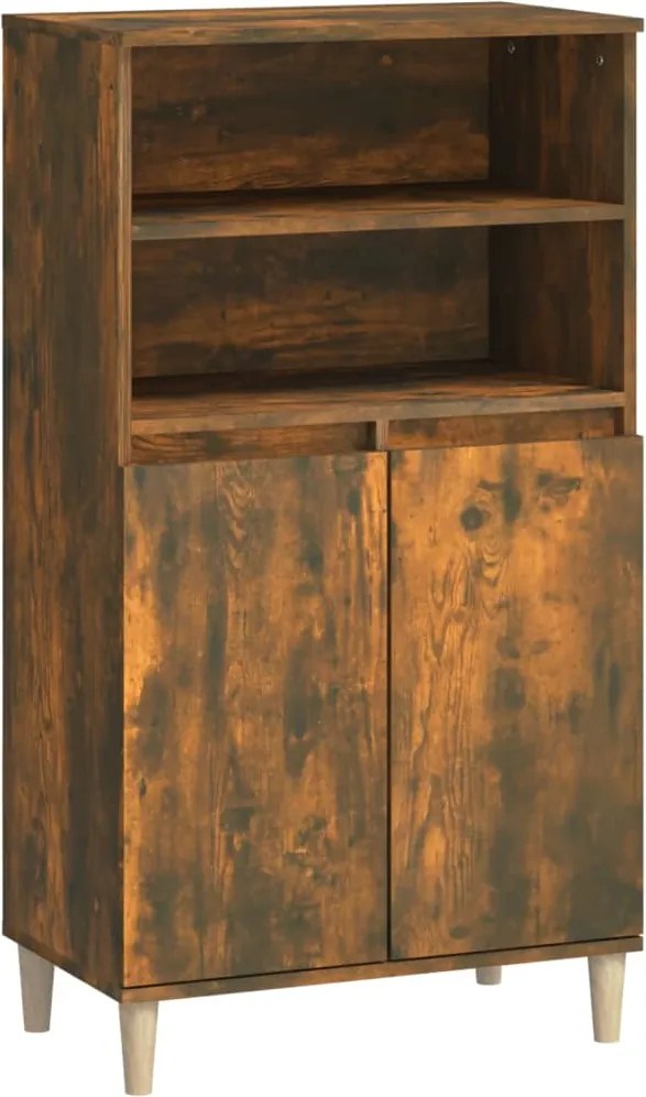 vidaXL Dulap înalt, stejar fumuriu, 60x36x110 cm, lemn prelucrat