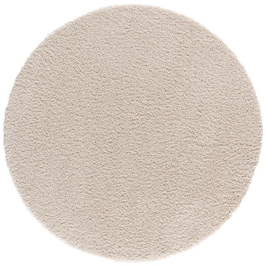 Covor bej rotund ø 130 cm Norge – Universal