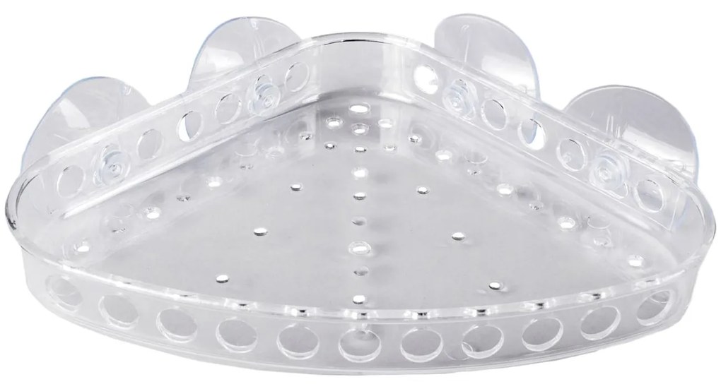 Raft de colt pentru baie din plastic, 15x4 cm