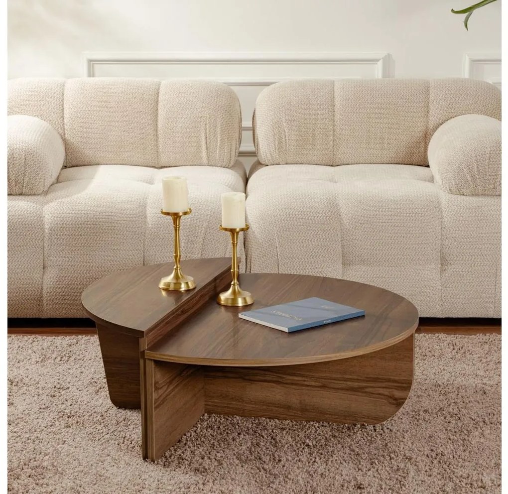 SET 2x Masă de cafea ORION nuc