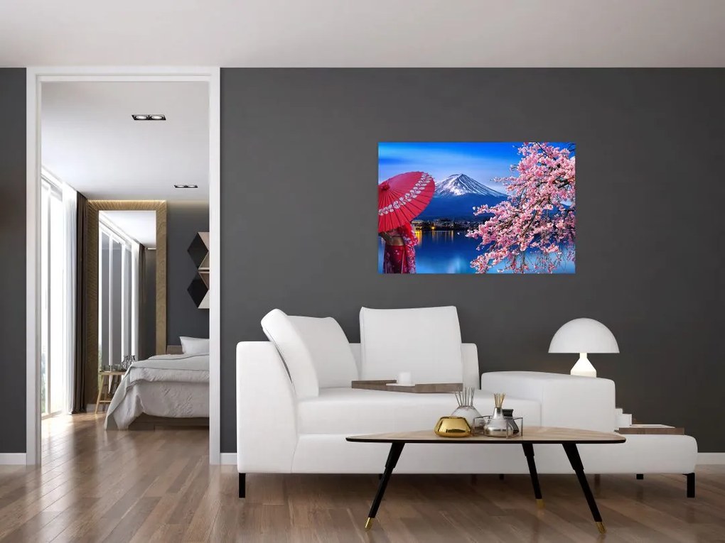 Tablou - cu privire la munte - Japonia (90x60 cm)