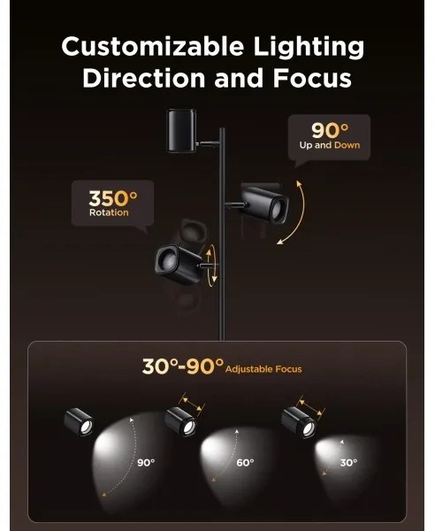 Govee - Lampă de podea LED dimmabilă TREE MATTER RGBICWW/48W/230V Wi-Fi