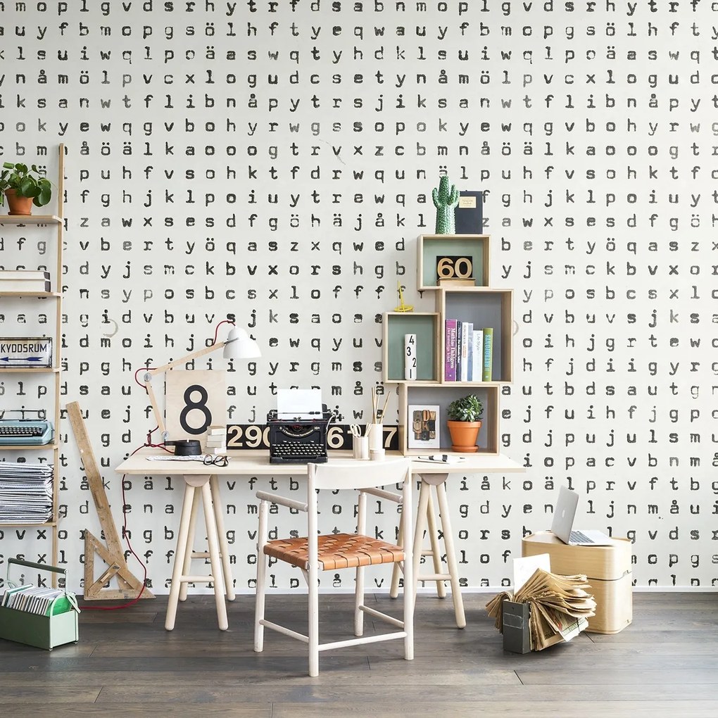 Fototapet, Typomania, repetitiv, Rebel Walls