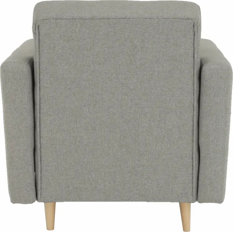 Fotoliu complet tapiţat, material textil gri, AMEDIA