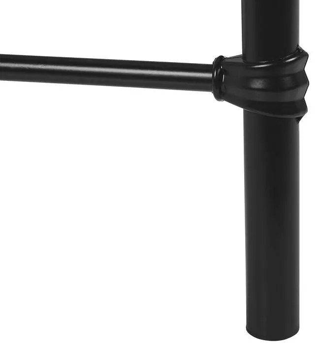 Pat matrimonial 180 cm LUXO (cu somieră) (negru). 1007327