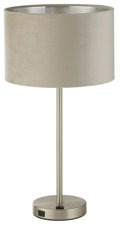 Veioza/Lampa de masa design modern Finn, nickel, taupe