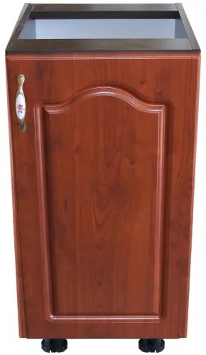 Corp inferior cu 1 usa dreapta Zebra, Wenge/ MDF Cedru Mustata, fara blat, 40 x 82 x 50 cm