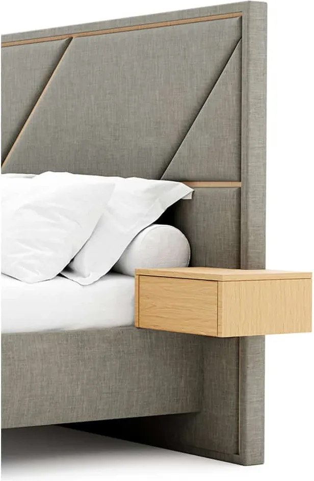 Pat Strong Tapitat cu Saltea 140/160/180x200cm - 140x190