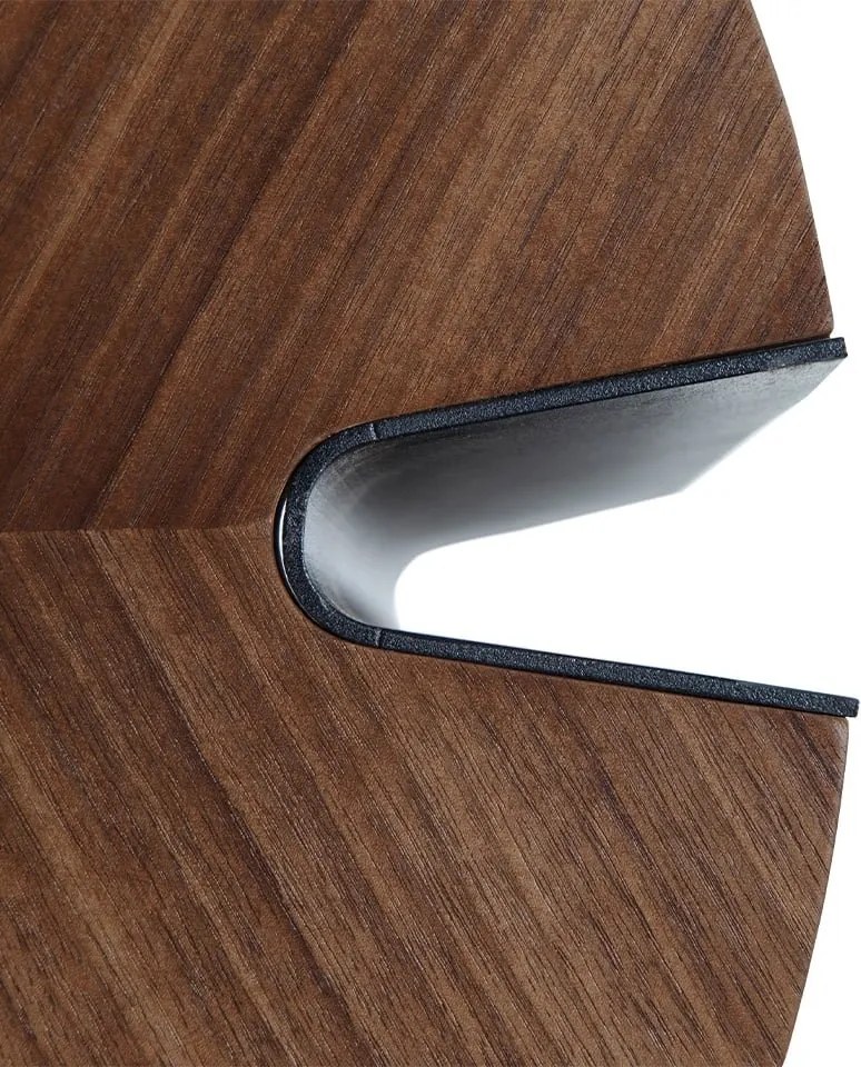 Masuta de cafea moderna design LUX Wood and Black, 90cm