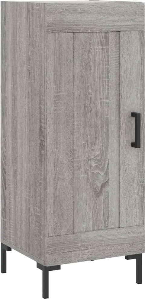 vidaXL Servantă, gri sonoma, 34,5x34x90 cm, lemn compozit