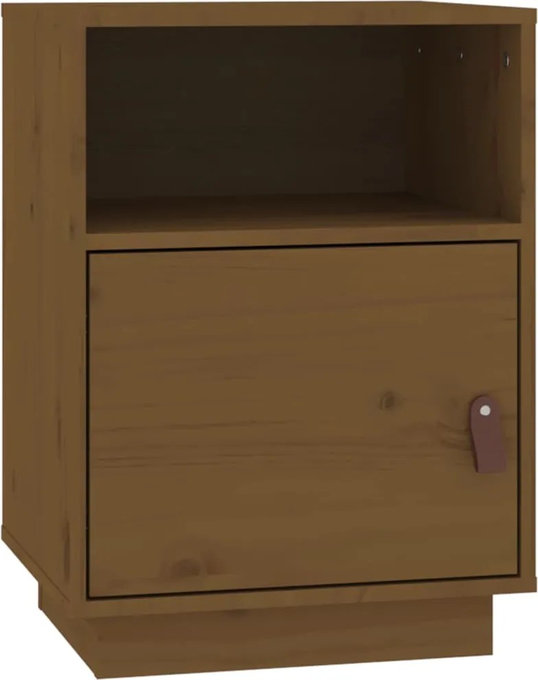 vidaXL Noptieră, maro miere, 40x34x55 cm, lemn masiv de pin