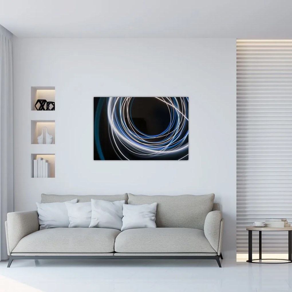 Tabloul cu linii albastre (90x60 cm)