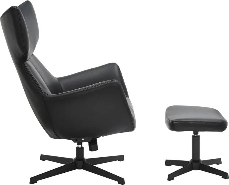 Fotoliu pivotant VOGUE piele sintetica neagra