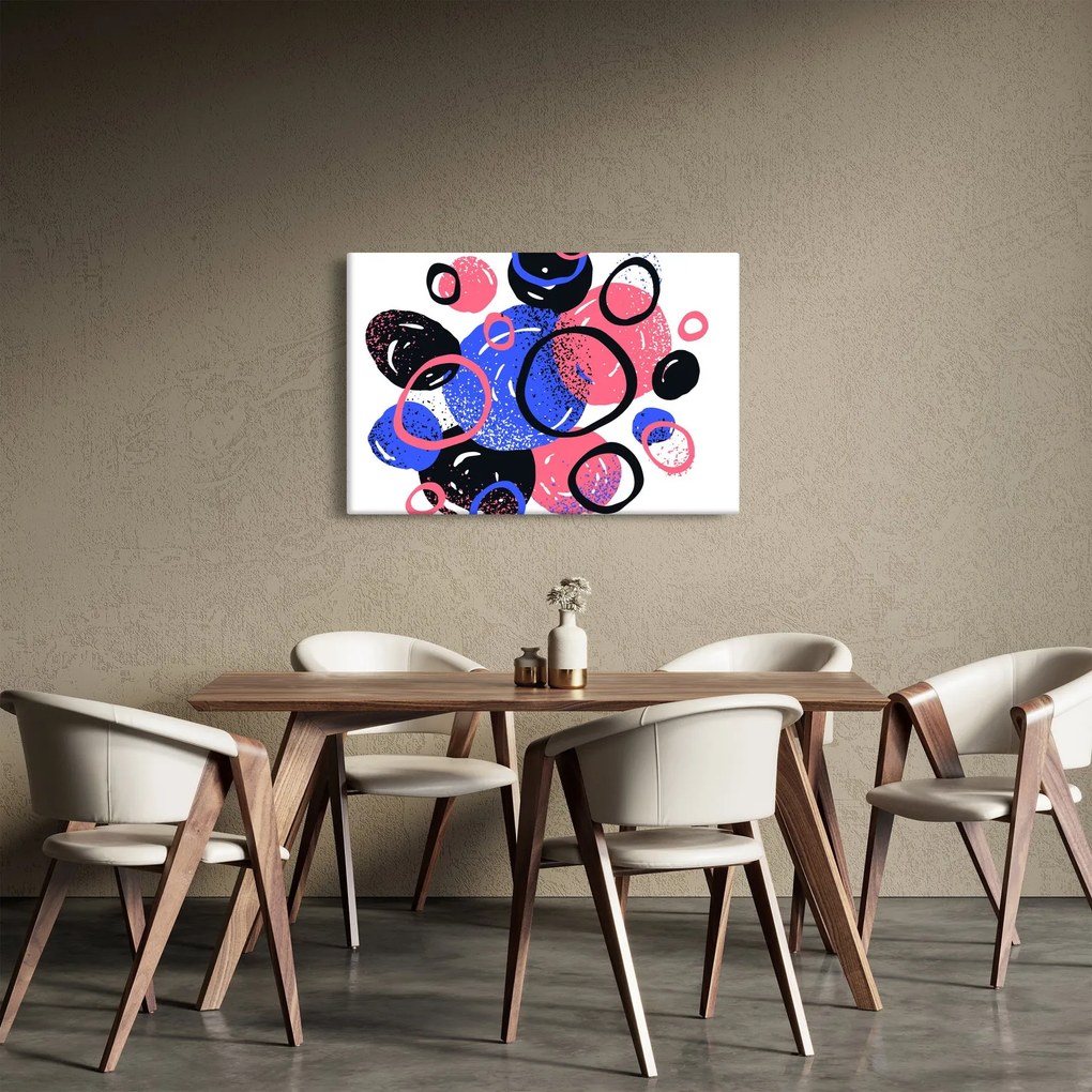 Tablou - Motiv cercuri în culori vii (90x60 cm)
