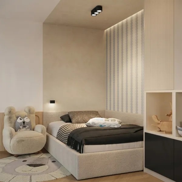 Sollux SL.2613 - Aplică de perete AURA 1xGX53/10W/230V neagră